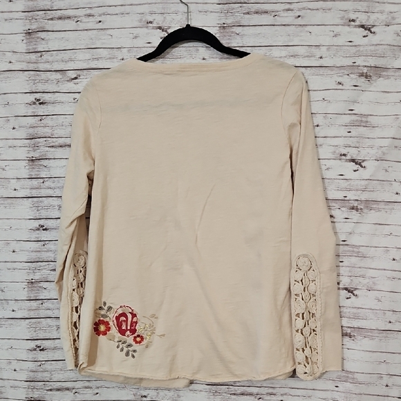 Disney's Thumper Cream Floral Embroidered Long Sleeve Top - Picture 2 of 11